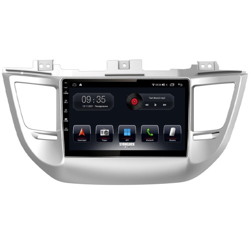 Штатная магнитола Stonelock HYD9041MB 3/32 ГБ для Hyundai Tucson III 2015-2018 cерая на Android 10.0