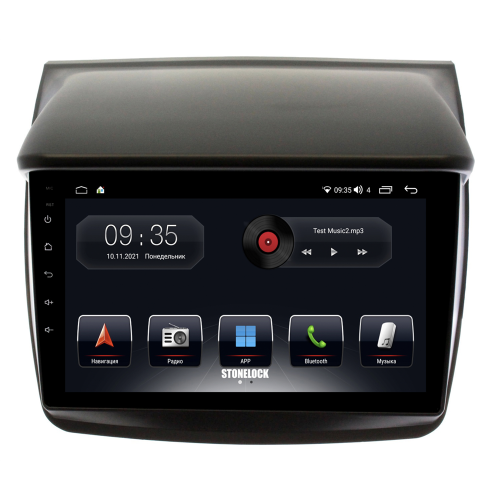 Автомагнитола Stonelock MSB903MB 3/32 ГБ для Mitsubishi Pajero Sport II, L200 IV 2006-2015 на Android 10.0