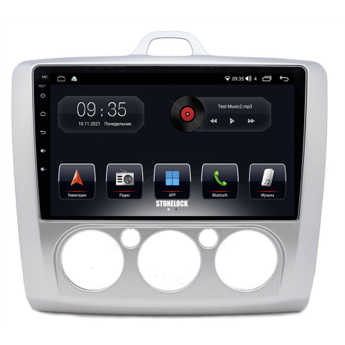Штатная магнитола Stonelock FRD902BM 6/128 ГБ для Ford Focus II 2005-2011 на Android 10.0
