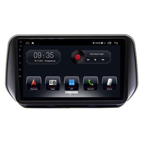 Штатная магнитола Stonelock HYD105MB 6/128 ГБ для Hyundai Santa Fe IV 2018-2020 на Android 10.0