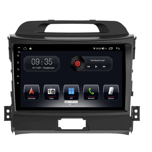 Штатная магнитола Stonelock KIA905MB 6/128 ГБ для KIA Sportage III 2010-2016 на Android 10.0