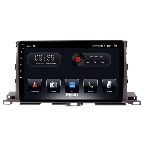 Штатная магнитола Stonelock TOY106MB 6/128 ГБ для Toyota Highlander (U50) 2014-2019 на Android 10.0