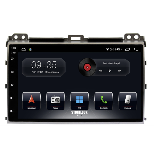 Штатная магнитола Stonelock TOY902MB 3/32 ГБ для Toyota Land Cruiser Prado 120 2002-2009 на Android 10.0