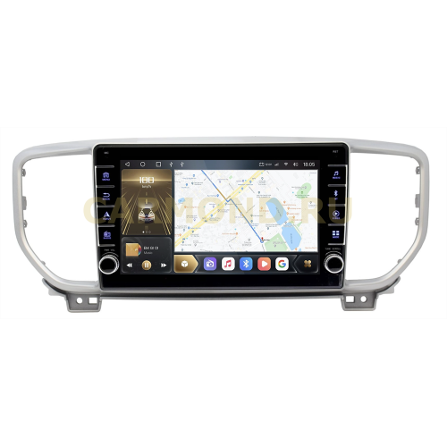 Штатная магнитола CarMedia OL-9780-1-D (с кнопками) для Kia Sportage IV 2018-2022 серебро на Android 10.0