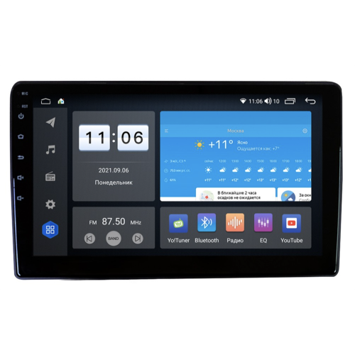 2DIN универсальная магнитола 180x100 мм 9 дюймов на Android 10.0 (ZX414R9-7862-LTE)