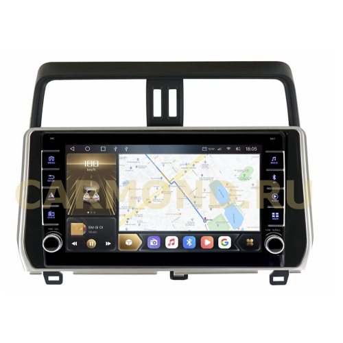 Штатная магнитола CarMedia OL-1680-N (с кнопками) для Toyota LC Prado 150 2017-2020 на Android 10.0