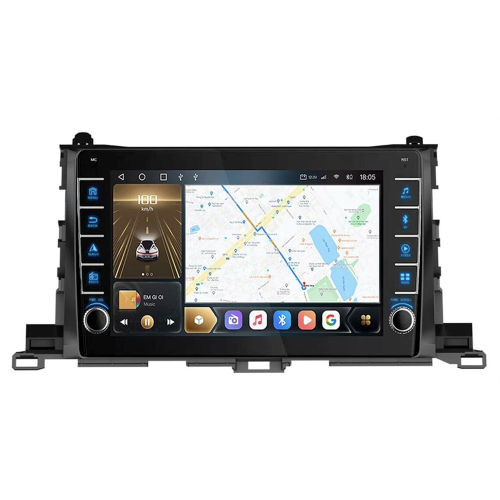Штатная магнитола CarMedia OL-1601-P (с кнопками) для Toyota Highlander (U50) 2014-2019 на Android 10.0