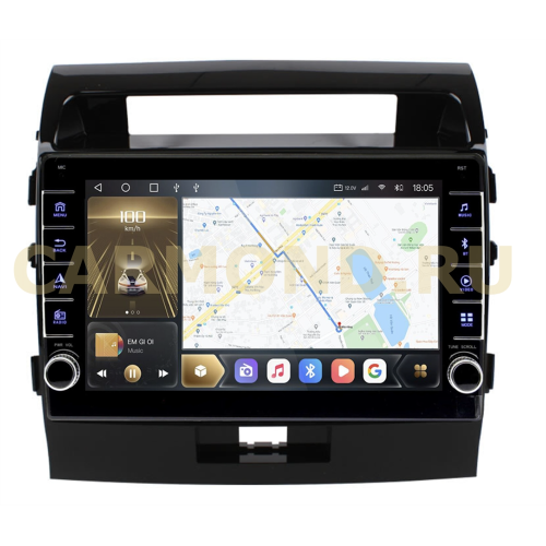 Штатная магнитола CarMedia OL-1620-1-P (с кнопками) для Toyota LC 200 2007-2015 (Elegance или Араб) на Android 10.0