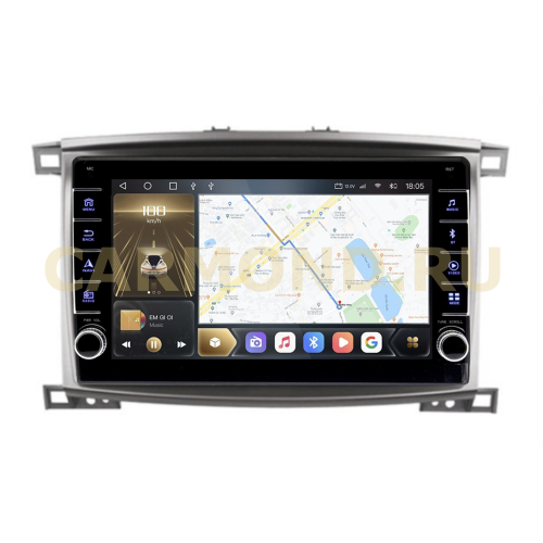 Штатная магнитола CarMedia OL-1698-P (с кнопками) для Toyota Land Cruiser 100 2002-2008 на Android 10.0