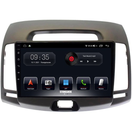 Штатная магнитола Stonelock HYD9051MB8 2/32 ГБ для Hyundai Elantra 2006-2011 серый на Android 10.0