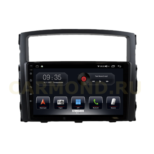 Штатная магнитола Stonelock MSB901MB8 2/32 ГБ для Mitsubishi Pajero IV 2006-2019 на Android 10.0