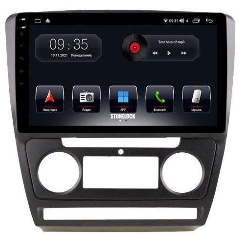 Штатная магнитола Stonelock SK1010MB8 2/32 ГБ для Skoda Octavia II (A5) 2004-2013 глянец на Android 10.0
