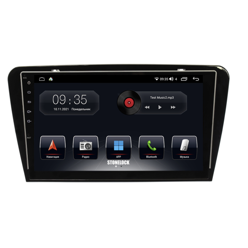 Штатная магнитола Stonelock SK9021MB8 2/32 ГБ для Skoda Rapid 2013+ на Android 10.0