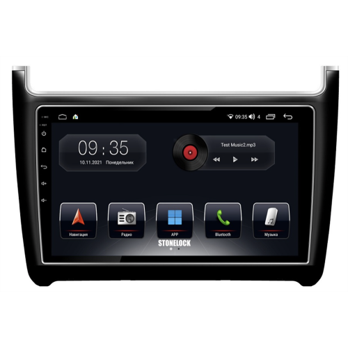 Штатная магнитола Stonelock VW901MB8 2/32 ГБ для Volkswagen Polo 5 2009-2019 на Android 10.0