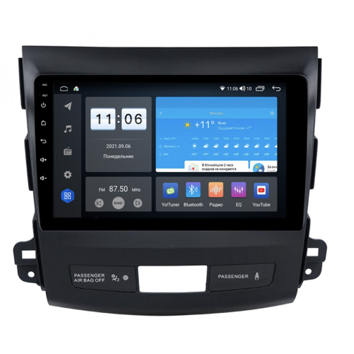Штатная магнитола Vomi ZX385R9-9863-LTE для Mitsubishi Outlander II (XL) 2006-2012 на Android 10.0
