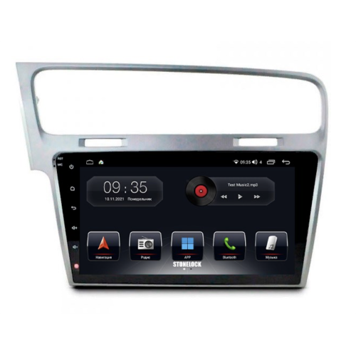 Штатная магнитола Stonelock VW102MB4 2/32 ГБ для Volkswagen Golf 7 2013-2019 серый на Android 10.0