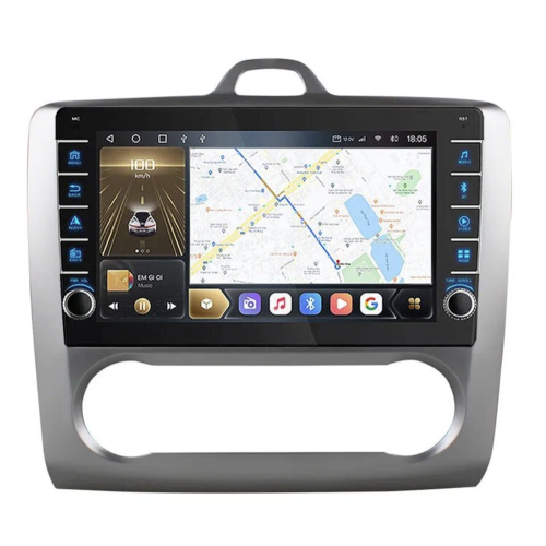 Штатная магнитола CarMedia OL-9201-M-N (с кнопками) для Ford Focus II 2005-2011 на Android 10.0