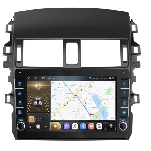 Штатная магнитола CarMedia OL-9605-P (с кнопками) для Toyota Corolla X 2006-2013 на Android 10.0