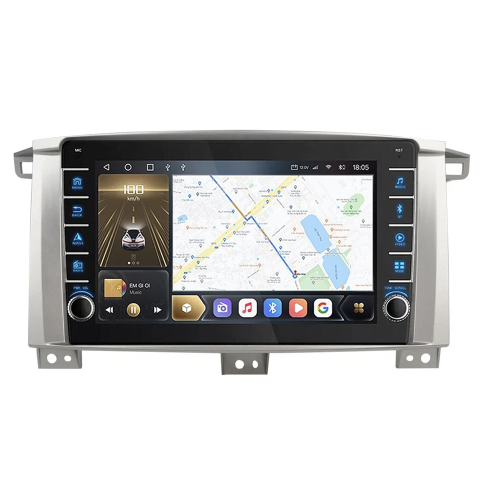 Штатная магнитола CarMedia OL-9681-P (с кнопками) для Toyota Land Cruiser 100 2002-2007 на Android 10.0