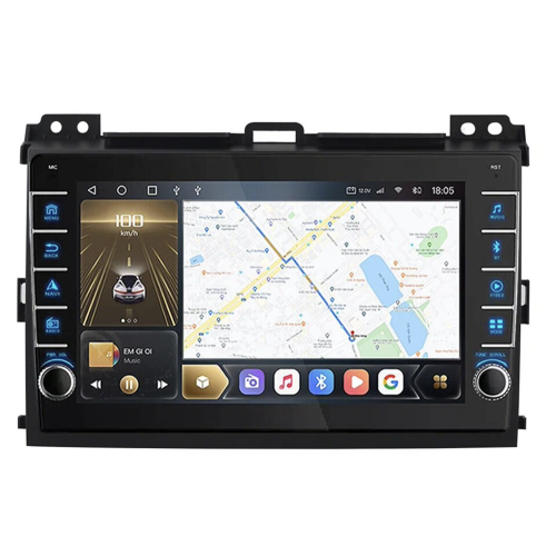 Штатная магнитола CarMedia OL-9696-N (с кнопками) для Toyota LC Prado 120 2002-2009 на Android 10.0