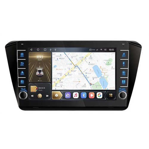 Штатная магнитола CarMedia OL-1917-F (с кнопками) для Skoda Superb III 2015-2024 на Android 10.0