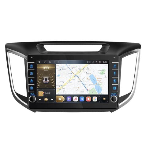 Штатная магнитола CarMedia OL-1701-N (с кнопками) для Hyundai Creta 2016-2021 на Android 10.0