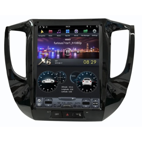 Магнитола Тесла CarMedia ZF-1272-DSP Tesla-Style для Mitsubishi Pajero Sport / L200 2017+ на Android 9.0
