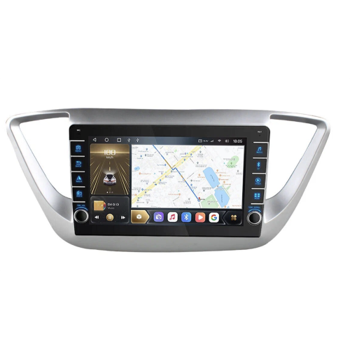 Штатная магнитола CarMedia OL-9710-D (с кнопками) для Hyundai Solaris II 2017-2020 на Android 10.0