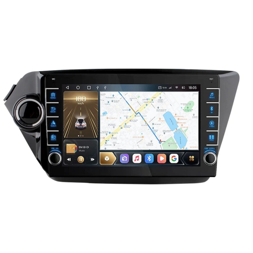 Штатная магнитола CarMedia OL-9731-P (с кнопками) для Kia Rio III 2011-2017 на Android 10.0