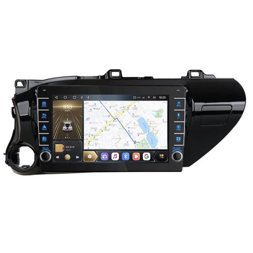 Штатная магнитола CarMedia OL-1686-P (с кнопками) для Toyota Hilux VIII 2015-2020 на Android 10.0