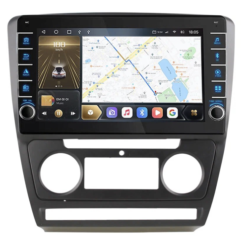Штатная магнитола CarMedia OL-1920-P (с кнопками) для Skoda Octavia II (A5) 2004-2013 на Android 10.0