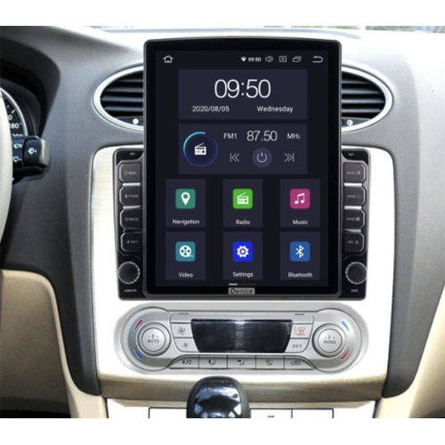 Штатная магнитола CarMedia OL-9201-M-HL TESLA для Ford Focus II 2005-2011 с кондиционером на Android 10.0
