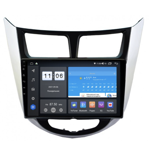 Штатная магнитола Vomi ZX476R9-7862-LTE-4-64 для Hyundai Solaris I 2011-2017 на Android 10.0