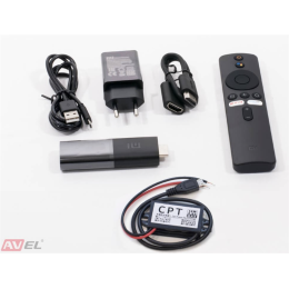 Потолочный монитор на Android AVS115 (серый) + Xiaomi Mi TV Stick + AV1252DC