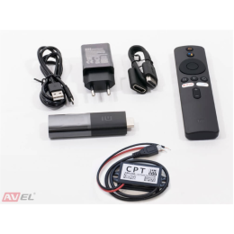 Потолочный монитор на Android AVS117 (черный) + Xiaomi Mi TV Stick + AV1252DC