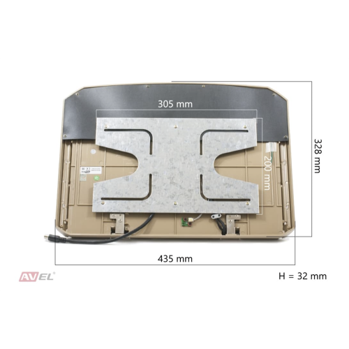 Потолочный монитор на Android AVS1507MPP (бежевый) + Xiaomi Mi TV Stick + AV1252DC