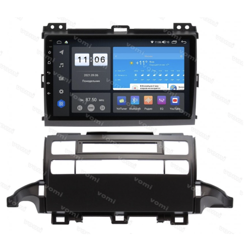 Штатная магнитола Vomi ZX559R9-7862-LTE-4-64 для Toyota Prado 120 2002-2009 для разделения магнитолы и климат-контроля на Android 10.0