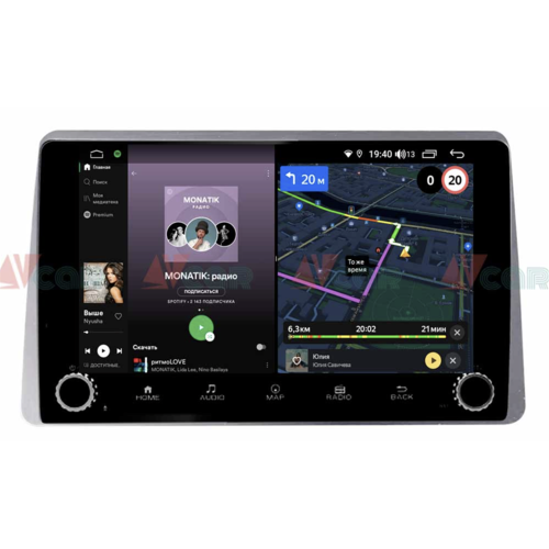 Штатная магнитола VAYCAR 10V4R 4/64 ГБ крутилки для Renault Arcana 2020+ на Android 10.0