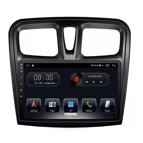 Штатная магнитола Stonelock REN900MB 3/32 ГБ для Renault Logan II, Sandero II 2013-2022 9 дюймов на Android 10.0