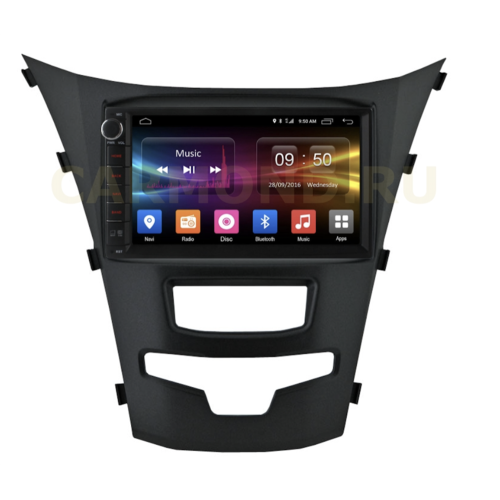 Штатная магнитола CarMedia OL-7002-D-RSY-N06A для SsangYong Actyon II 2013-2022 на Android 10.0