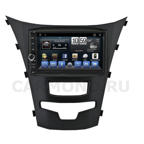 Штатная магнитола CarMedia (KR-7141-RSY-N06A) для SsangYong Actyon II 2013-2022 на Android 9.0