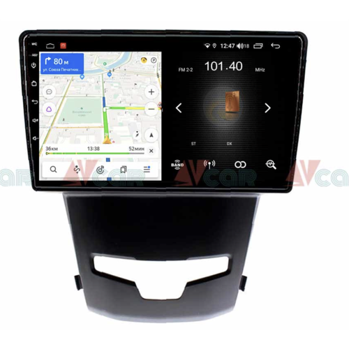 Штатная магнитола VAYCAR 09LD 2/16 ГБ 1DIN для Ssang Yong Actyon II 2013-2022 на Android 8.1