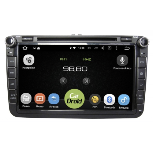 Штатная магнитола Roximo CarDroid RD-3701D для Volkswagen универсальная (Android 9.0) DSP
