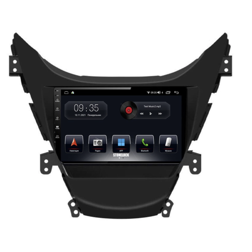 Головное устройство Stonelock HYD907MB8 2/32 ГБ для Hyundai Elantra 2011-2014 на Android 10.0