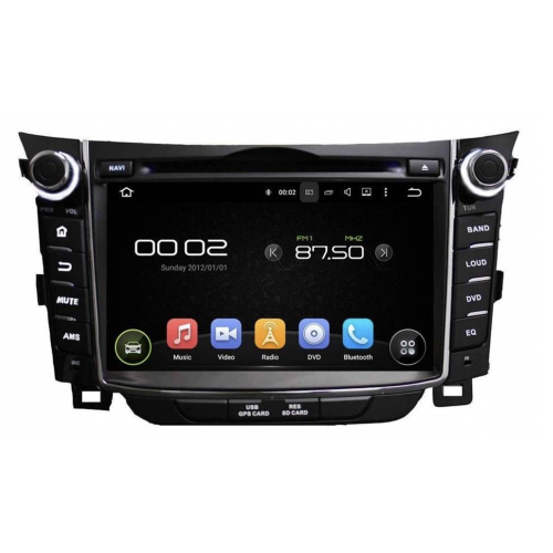 Штатная магнитола CarMedia KD-7028-P6 для Hyundai i30 2012+ на Android 9.0