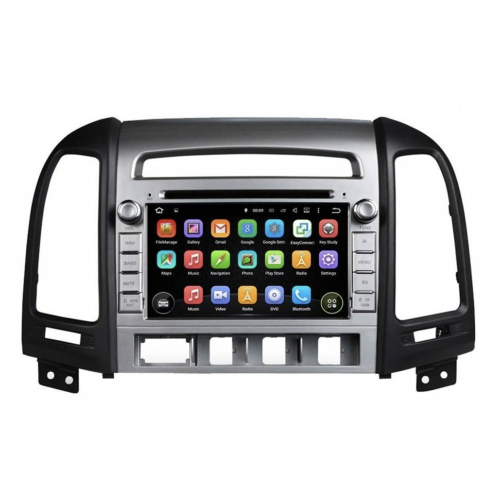 Штатная магнитола CarMedia KD-7024-P5 для Hyundai Santa Fe 2010-2012 (4 отверстия под кнопки) на Android 9.0