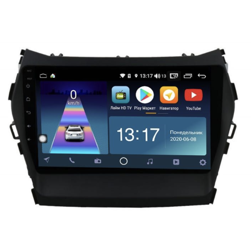Штатная магнитола DayStar DS-7004Z с DSP + 4G SIM + CarPlay для Hyundai Santa Fe 2012-2018 на Android 10.0