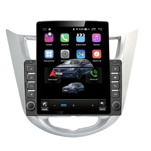 Магнитола Farcar RT067R (S300) TESLA для Hyundai Solaris I 2011-2017 на Android 9.0