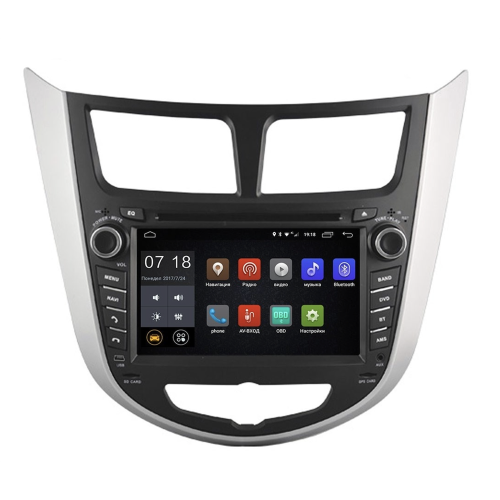 Штатная магнитола LeTrun 1556 Hyundai Solaris Verna 6.0.1 7 дюймов (4G LTE 2GB)