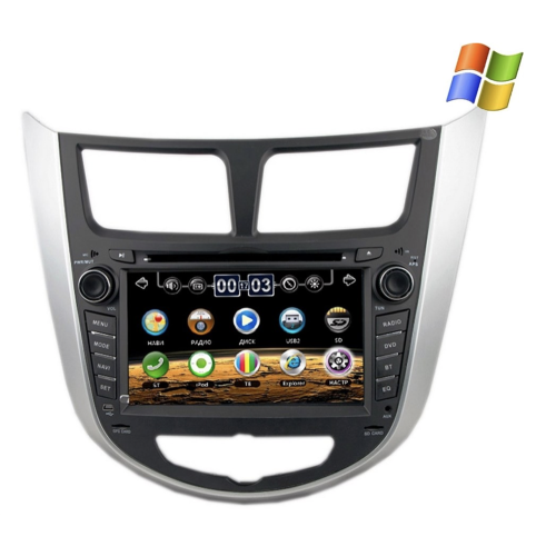 Штатная магнитола для Hyundai Solaris Verna LeTrun 0330